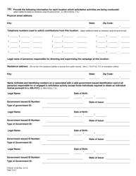 Form FDACS-10105 Notice of Commencement of Solicitation - Florida, Page 4