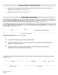 Form FDACS-10105 Notice of Commencement of Solicitation - Florida, Page 5
