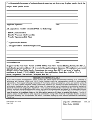 Form FDACS-08381 Non-native Species Planting Permit Application - Florida, Page 2