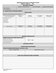Form FDACS-13666 Operational Work Plan for Mosquito Control - Florida, Page 2