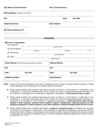Form FDACS-10111 Pawnbrokering Registration Application - Florida, Page 2