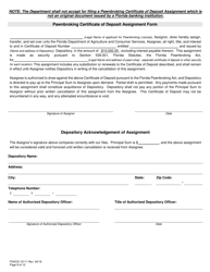 Form FDACS-10111 Pawnbrokering Registration Application - Florida, Page 8