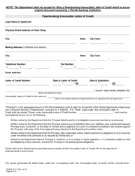 Form FDACS-10111 Pawnbrokering Registration Application - Florida, Page 9
