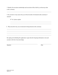 Form FDACS-16101 Questionnaire for Public Ceremony Honorees - Florida, Page 5
