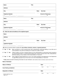 Form FDACS-10200 Sellers of Travel Registration Application - Florida, Page 3