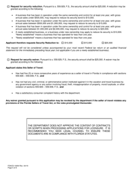 Form FDACS-10200 Sellers of Travel Registration Application - Florida, Page 5