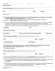Form FDACS-10008 Substance Abuse Marketing Service Provider License Application - Florida, Page 4