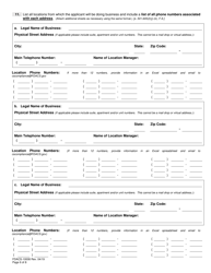 Form FDACS-10008 Substance Abuse Marketing Service Provider License Application - Florida, Page 6