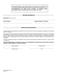 Form FDACS-10008 Substance Abuse Marketing Service Provider License Application - Florida, Page 8