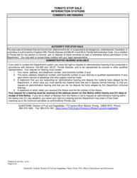 Form FDACS-07153 Tomato Stop Sale Interdiction Stations - Florida, Page 2