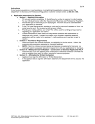 Form DBPR MVL002 Military Member/Veteran/Spouse Fee Waiver and Military Service Verification - Florida, Page 2