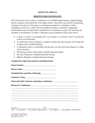 Form DEO-A200 &quot;Request for Continuance&quot; - Florida
