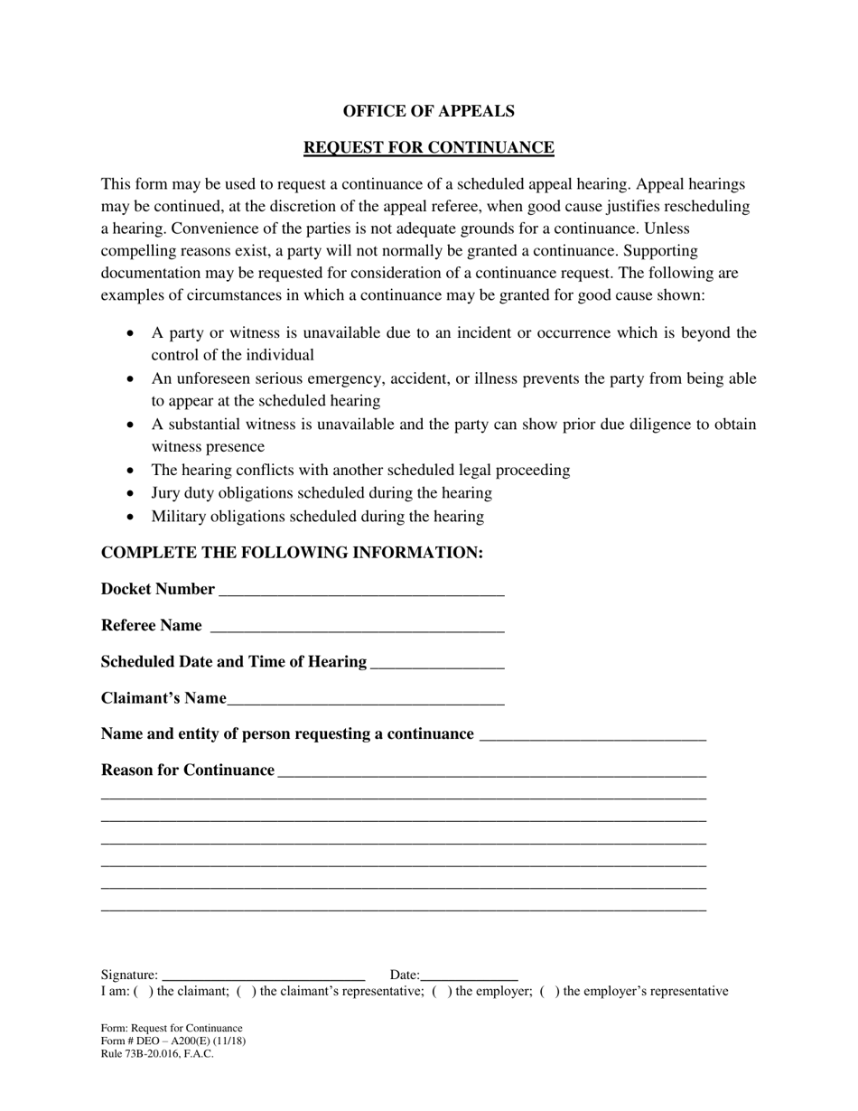 Form DEOA200 Fill Out, Sign Online and Download Printable PDF