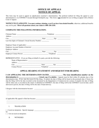 Form DEO-A100(E) Notice of Appeal - Florida