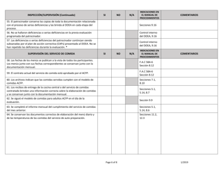 Formulario De Evaluacion Para Centros De Cuidado De Adultos - Florida (Spanish), Page 6
