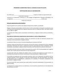 Document preview: Certificacion Anual De Informacion - Florida (Spanish)