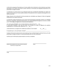 Certificacion Anual De Informacion - Florida (Spanish), Page 2