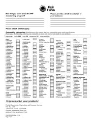 Form FDACS-06203 &quot;fresh From Florida&quot; Membership Application - Florida, Page 4