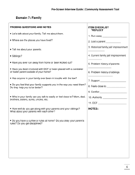 Community Assessment Tool Pre-screen Interview Guide - Florida, Page 6