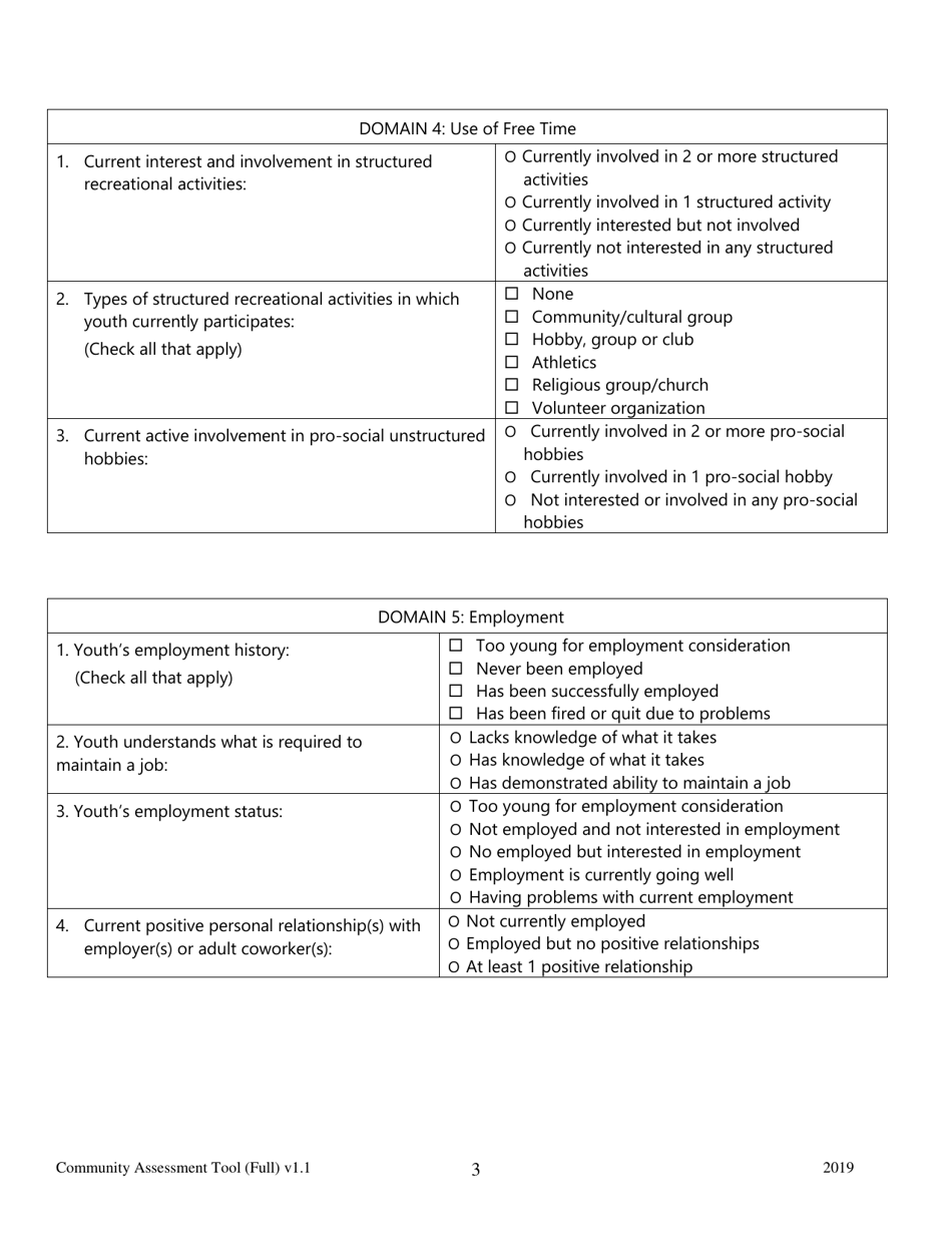 Community Assessment Tool Full Assessment - Florida, Page 3