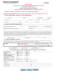 Form IG/BSU-001 &quot;Request for Background Screening for DJJ State Employment &amp; Volunteers&quot; - Florida
