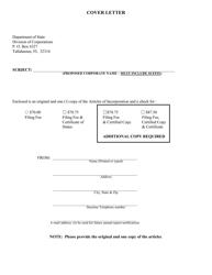 Form CR2E006 Non-profit Articles of Incorporation - Florida, Page 3