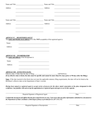 Form CR2E006 Non-profit Articles of Incorporation - Florida, Page 5