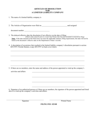 Form CR2E048 Articles of Dissolution for a Limited Liability Company - Florida, Page 4