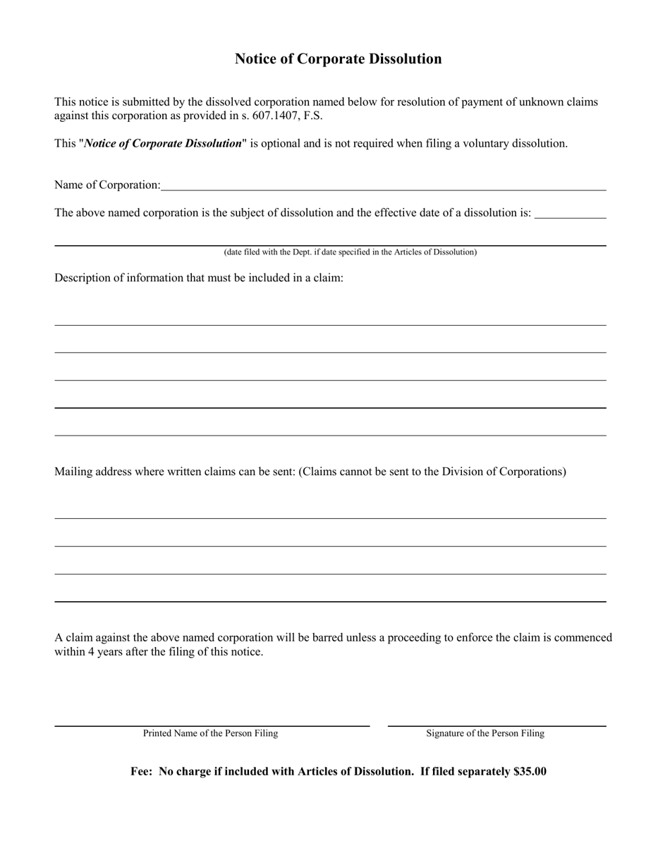 Form CR2E012A Articles of Dissolution - Florida, Page 4