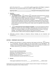 Family Law Form 12.947(B) Temporary Order of Support, Time-Sharing, and Other Relief With Dependent or Minor Child(Ren) - Florida, Page 8