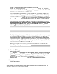 Family Law Form 12.947(B) Temporary Order of Support, Time-Sharing, and Other Relief With Dependent or Minor Child(Ren) - Florida, Page 9