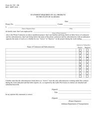 Form AL-150 Statement Required on All Projects in the State of Alabama - Alabama