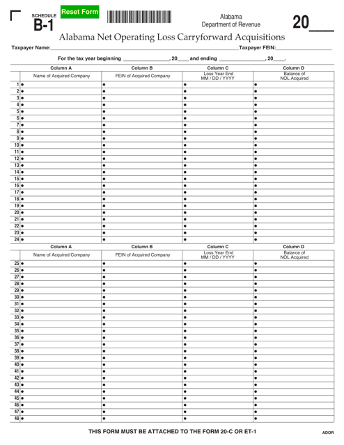 Schedule B-1  Printable Pdf