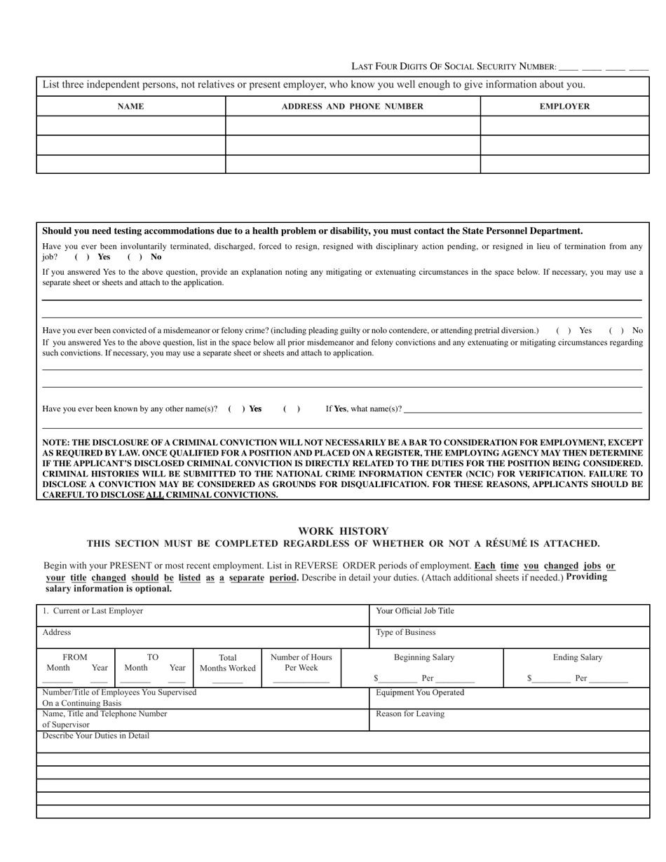 Form 3 Application for Examination - Alabama, Page 2