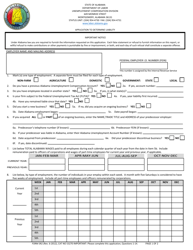 Form SR2 &quot;Application to Determine Liability&quot; - Alabama