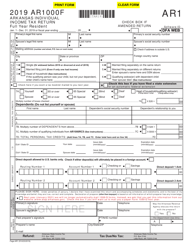 Document preview: Form AR1000F Arkansas Full Year Resident Individual Income Tax Return - Arkansas