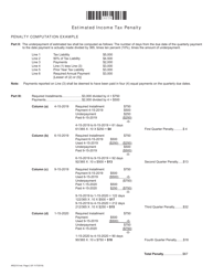 Form AR2210 Penalty for Underpayment of Estimated Tax - Arkansas, Page 3