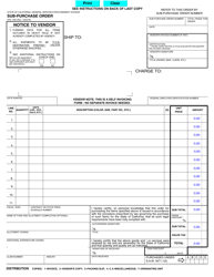 Form STD.40A Sub-purchase Order - California
