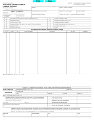 Document preview: Form STD.96 Purchase Order/Estimate Change Request - California