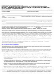 Form CEM-1904 Agreement Between a Contractor Working on State Facilities and a Real Property Owner for Disposing Construction Related Material on Commercial Zoned Property Owner&#039;s Property - California