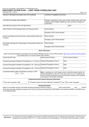 Form CEM-2045T &quot;Rain Event Action Plan - Lake Tahoe Hydrologic Unit&quot; - California