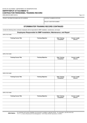 Form CEM-20DCON Attachment D &quot;Contractor Personnel Training Record&quot; - California, Page 4