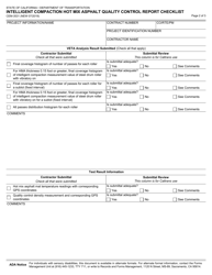 Form CEM-3531 &quot;Intelligent Compaction Hot Mix Asphalt Quality Control Report Checklist&quot; - California, Page 2