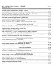 Form CEM-5803A Electrical System Inspection Checklist - California, Page 2