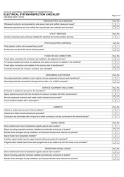 Form CEM-5803A Electrical System Inspection Checklist - California, Page 3