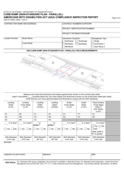 Form CEM-5773NSPL Curb Ramp (Non-standard Plan - Parallel) Americans With Disabilities Act (Ada) Compliance Inspection Report - California, Page 2