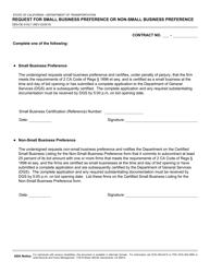 Document preview: Form DES-OE-0102.7 Request for Small Business Preferences for Non-small Business Preference - California
