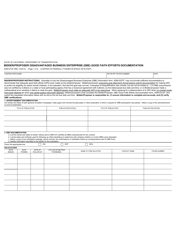 Form ADM-0312F Bidder/Proposer Disadvantaged Business Enterprise (Dbe) Good Faith Efforts Documentation - California