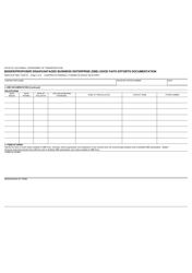 Form ADM-0312F Bidder/Proposer Disadvantaged Business Enterprise (Dbe) Good Faith Efforts Documentation - California, Page 2