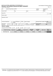 Form LAPM3-A Project Authorization/Adjustment Request - California